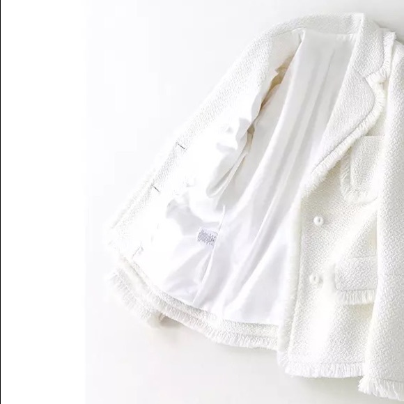 Raw Snowflake Lux Tweed Pearl Pocket Jacket Coat Available Now! - Picture 4 of 12